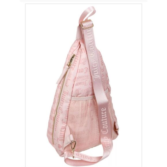 Juicy Couture Logo Material Girl Sling Bag- Powder Blush - Picture 3 of 11